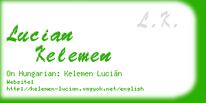 lucian kelemen business card