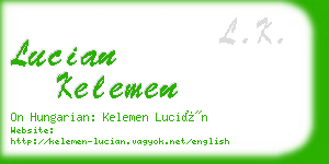 lucian kelemen business card